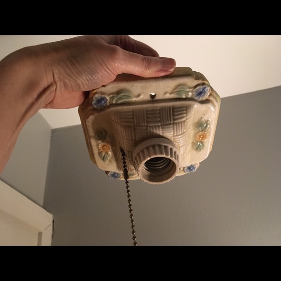 Vintage Art Deco flush mount ceiling light 1930s? light fixture - Picture 2 of 16